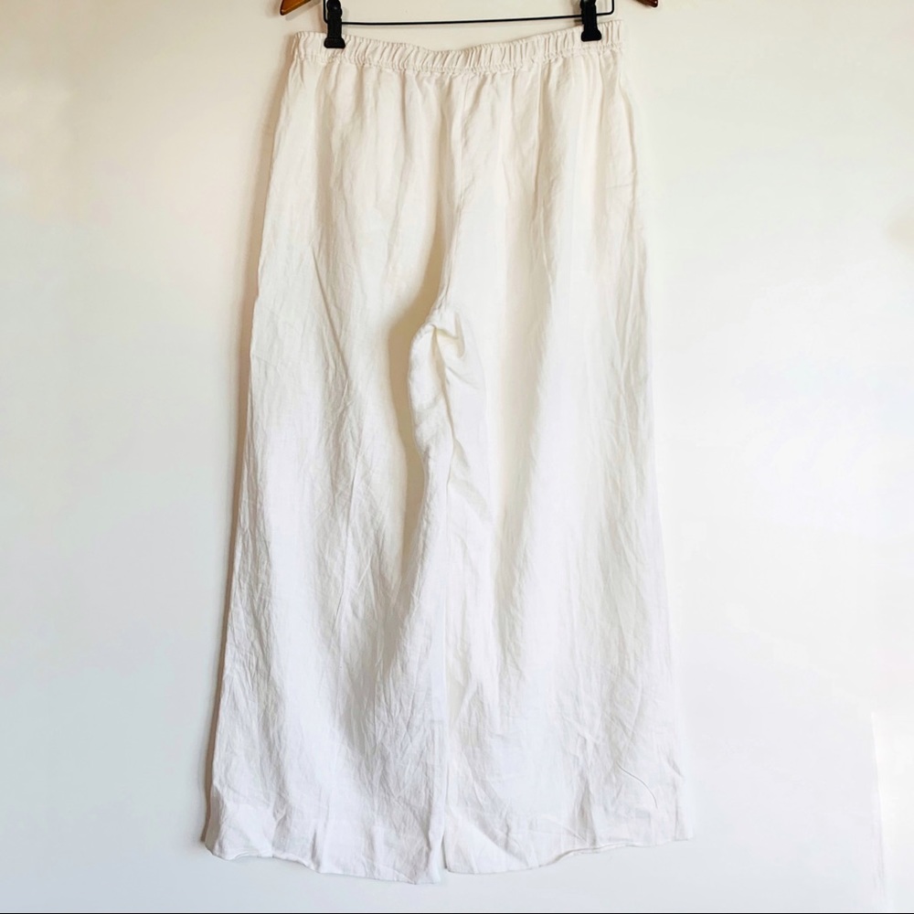MICHAEL Michael Kors White Linen Wide Leg Pant - Picture 5 of 8